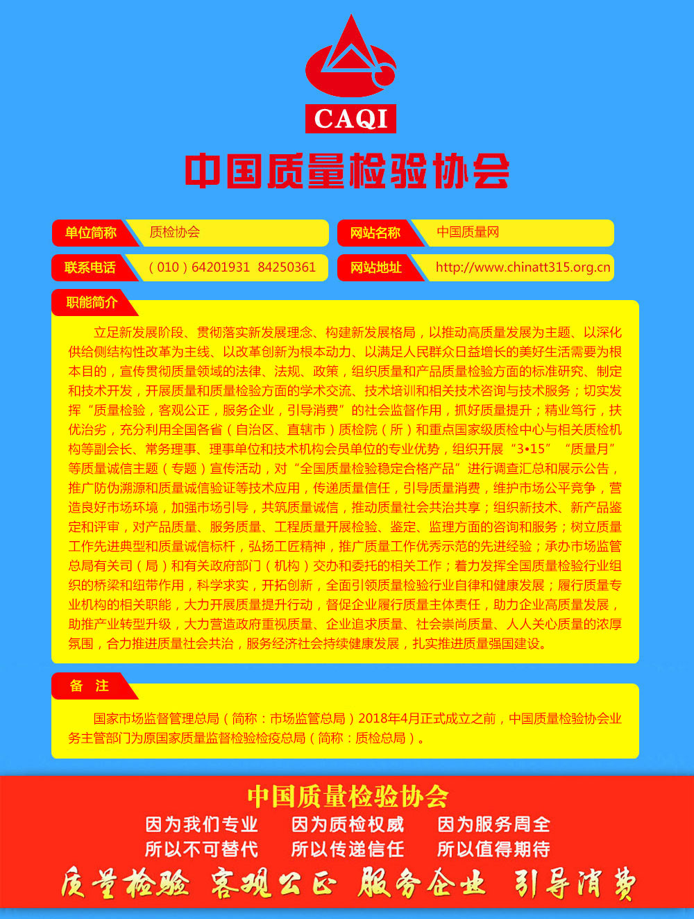 中國質量檢驗協會聯系方式